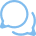 Ícone representativo do Módulo Rodada de Negócios: Balões de diálogo azuis sobrepostos.