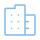 Ícone para o Setor Cidades Inteligentes: Paisagem de prédios na cor azul.