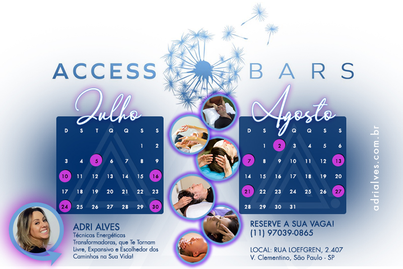 Barras de Access Consciousness com Adri Alves - Agenda